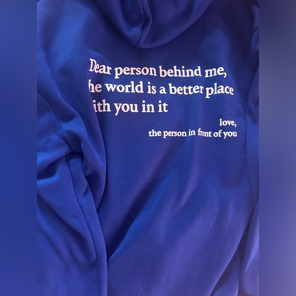 Blue hoodie size s. From the tiktok shop and is very soft inside. Not faded. - Picture 2 of 4